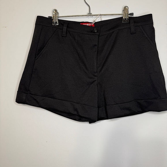 Fiorucci Pants - Fiorucci Black High-Rise Tailored Shorts Size IT 44 / US 30 | Made in Italy